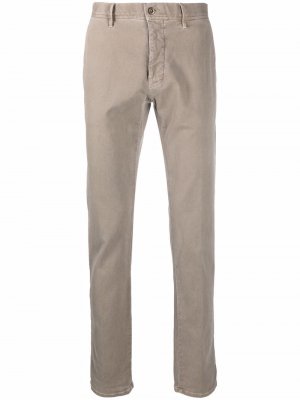 Узкие брюки чинос Incotex. Цвет: серый