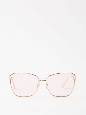 Квадратные металлические солнцезащитные очки missdior b2u DIOR, золото Dior