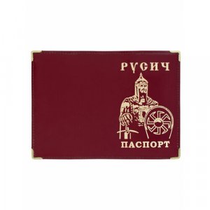 Обложка для паспорта на паспорт Русич 659645, красный, золотой Kamukamu. Цвет: красный/золотистый