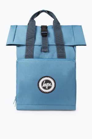 Рюкзак с двумя ручками и складной крышкой, синий Hype