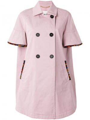 Двубортное пальто Bazar Deluxe. Цвет: розовый и фиолетовый
