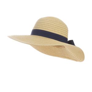 Шляпа из соломы MADEMOISELLE R. Цвет: серо-бежевый