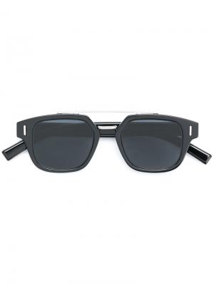 Солнцезащитные очки в квадратной оправе Dior Eyewear. Цвет: черный