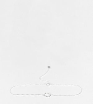 Браслет из стерлингового серебра с круглой подвеской -Серебристый Kingsley Ryan Curve