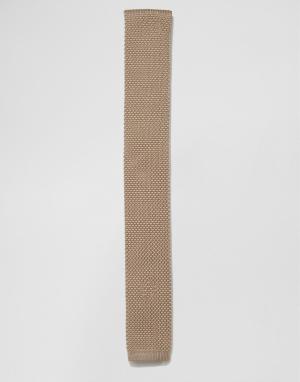 Вязаный галстук песочного цвета 7X. Цвет: серый