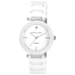 Наручные часы Diamond 1019WTWT, белый, серебряный ANNE KLEIN. Цвет: белый