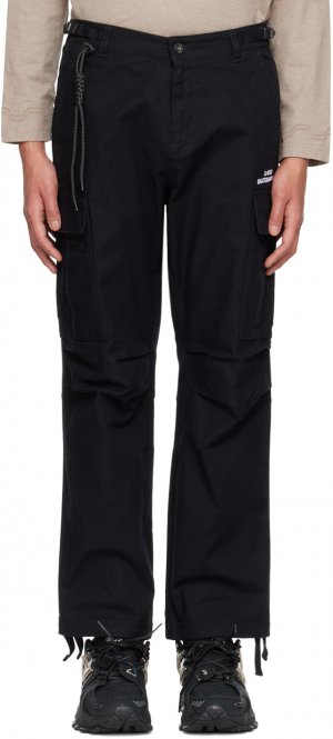 Черные брюки карго с вышивкой Li-Ning