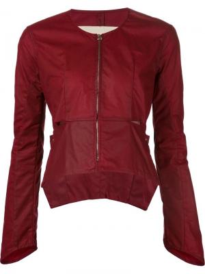 Укороченная куртка с покрытием Eckhaus Latta. Цвет: красный
