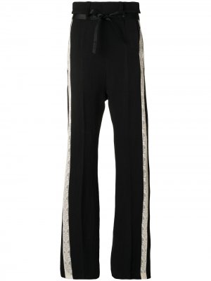 Расклешенные брюки Victoria с кружевными вставками Ann Demeulemeester. Цвет: черный