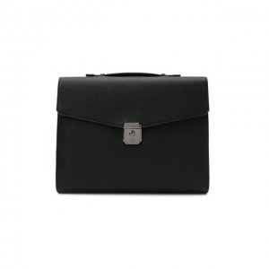 Кожаный портфель Santoni. Цвет: чёрный