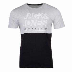 Двухцветная мужская футболка с короткими рукавами из 100% хлопка JACK & JONES