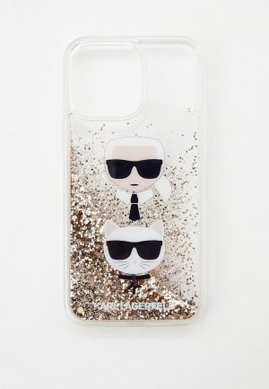 Чехол для iPhone Karl Lagerfeld 14 Pro Max, с жидкими блестками. Цвет: прозрачный