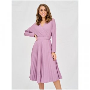 Платье , повседневное, свободный силуэт, миди, размер 52, фиолетовый BrandStoff. Цвет: розовый