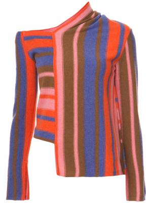 Полосатый асимметричный свитер Peter Pilotto. Цвет: разноцветный