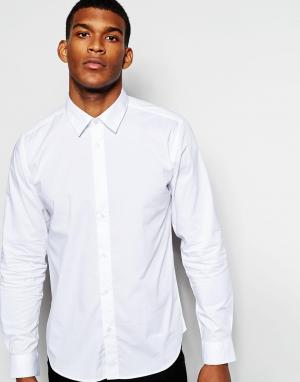 Облегающая строгая рубашка из эластичного хлопка Wincer & Plant. Цвет: белый