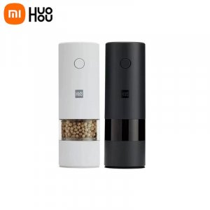 HUOHOU Автоматическая электрическая мельница для перца, соли, светодиодная подсветка, 5 режимов, фарфоровая специй, керамическая Xiaomi