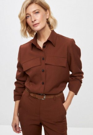 Рубашка Noele Boutique Massimo. Цвет: коричневый