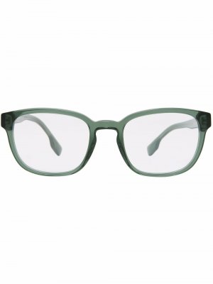Очки в квадратной оправе с логотипом Burberry Eyewear. Цвет: белый