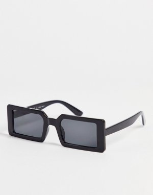 Квадратные солнцезащитные очки в узкой оправе Presence-Черный AJ Morgan