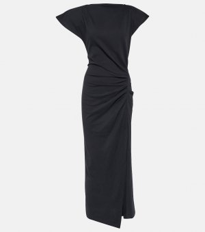 Платье миди nadela из хлопка с драпировкой , черный Isabel Marant