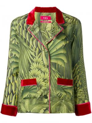 Пиджак с цветочным принтом F.R.S For Restless Sleepers. Цвет: зеленый