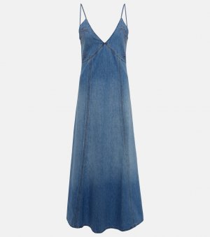 Джинсовое платье макси , синий Chloé