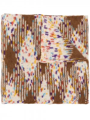 Кашемировый шарф с геометричным принтом Missoni. Цвет: нейтральные цвета