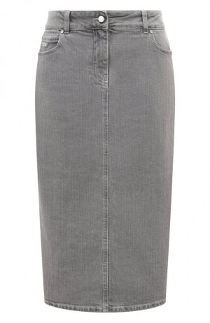 Джинсовая юбка Kiton. Цвет: серый
