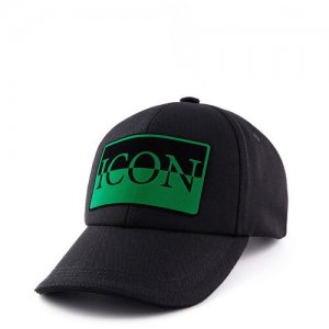 Женская бейсболка кепка ICON. Черная. GRAFSI. Цвет: черный/зеленый