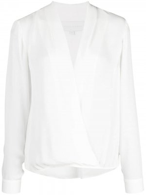 Блузка с запахом Michelle Mason. Цвет: белый