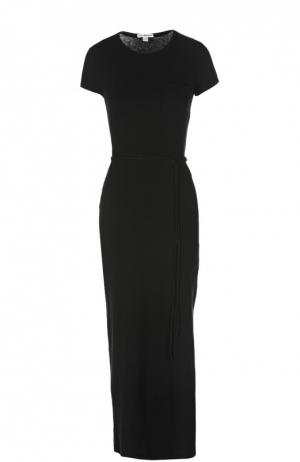Платье джерси с поясом James Perse. Цвет: черный