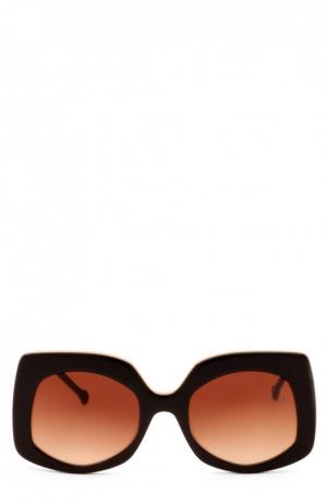 Очки солнцезащитные PREEN by Thornton Bregazzi. Цвет: коричневый