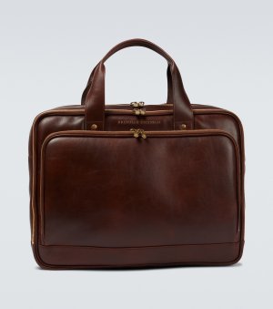Кожаный портфель , коричневый Brunello Cucinelli