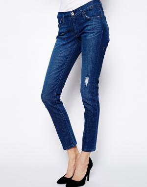 Укороченные джинсы с узкими штанинами Ritchie James Jeans. Цвет: синий moody