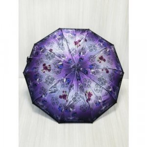 Смарт-зонт, голубой, фиолетовый Crystel Eden. Цвет: фиолетовый/голубой