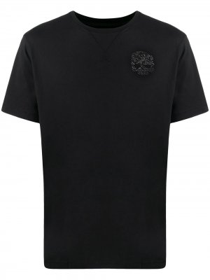 Декорированная футболка с короткими рукавами Hydrogen. Цвет: черный