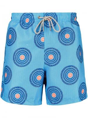 Пляжные шорты с принтом Ali Okun. Цвет: синий