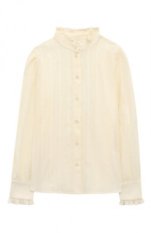 Хлопковая блузка EIRENE. Цвет: кремовый