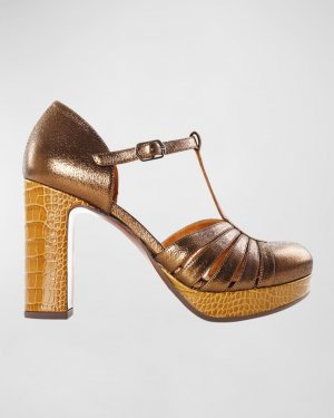 Туфли-лодочки Yeilo из смешанной кожи с Т-образным ремешком Chie Mihara