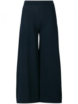 Укороченные брюки с высокой талией D.Exterior. Цвет: синий