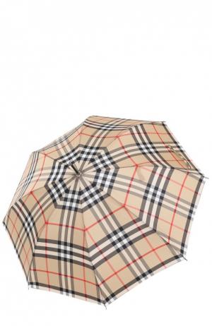 Зонт-трость в клетку Burberry. Цвет: бежевый