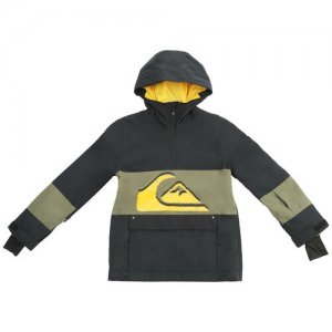 Куртка сноубордическая детская Steeze Boys Snow Jacket True Black (Возраст:8) Quiksilver. Цвет: оранжевый/черный