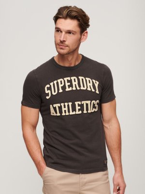 Винтажная спортивная футболка с коротким рукавом , темно-серый зеленый Superdry
