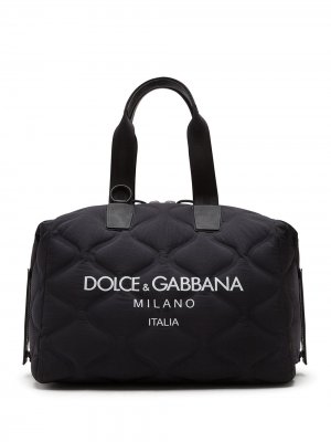 Дорожная сумка Palermo с логотипом Dolce & Gabbana. Цвет: черный