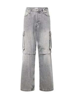 Широкие джинсы-карго Pasadena, серый Weekday