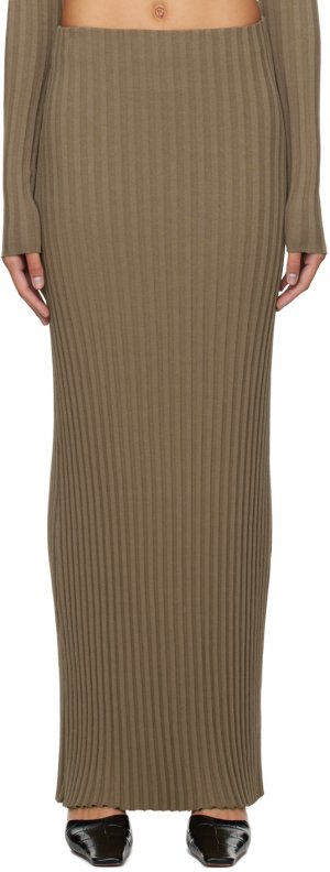 Серо-коричневая длинная юбка-капри Cotton Citizen