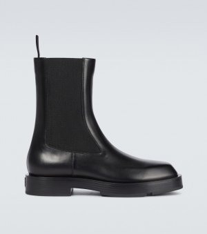Ботинки челси квадратной формы из кожи , черный Givenchy