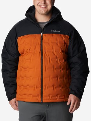 Пуховик мужской Grand Trek II Down Hooded Jacket, Plus Size, Оранжевый Columbia. Цвет: оранжевый