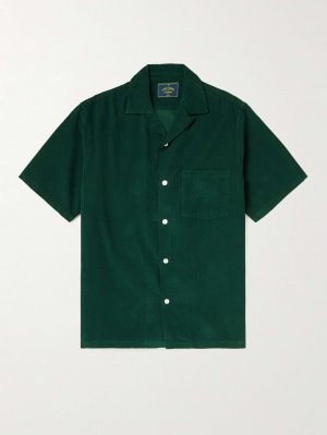 Рубашка из хлопка и вельвета со сменным воротником PORTUGUESE FLANNEL, зеленый Flannel