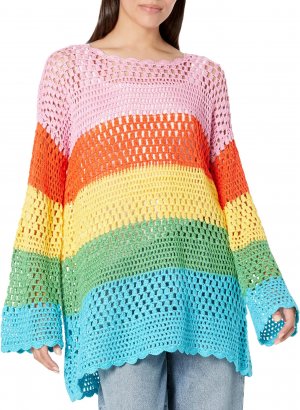 Паула Пуловер , цвет Bright Stripe Crochet Show Me Your Mumu